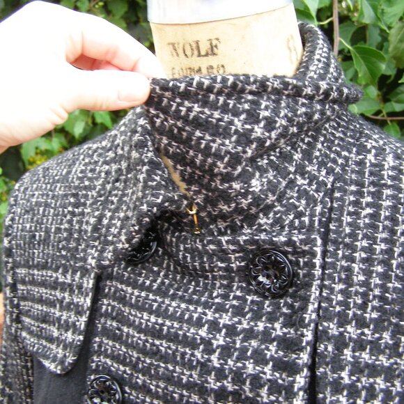 size 8/M Betsey Johnson Wool Blend Dress Coat w/Belt - Picture 10 of 16